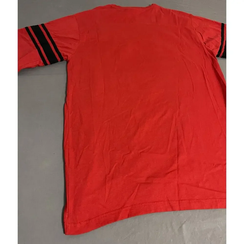 Georgia Bulldogs J. America Long Sleeve Shirt 2XL Red Black Stripes Excellent